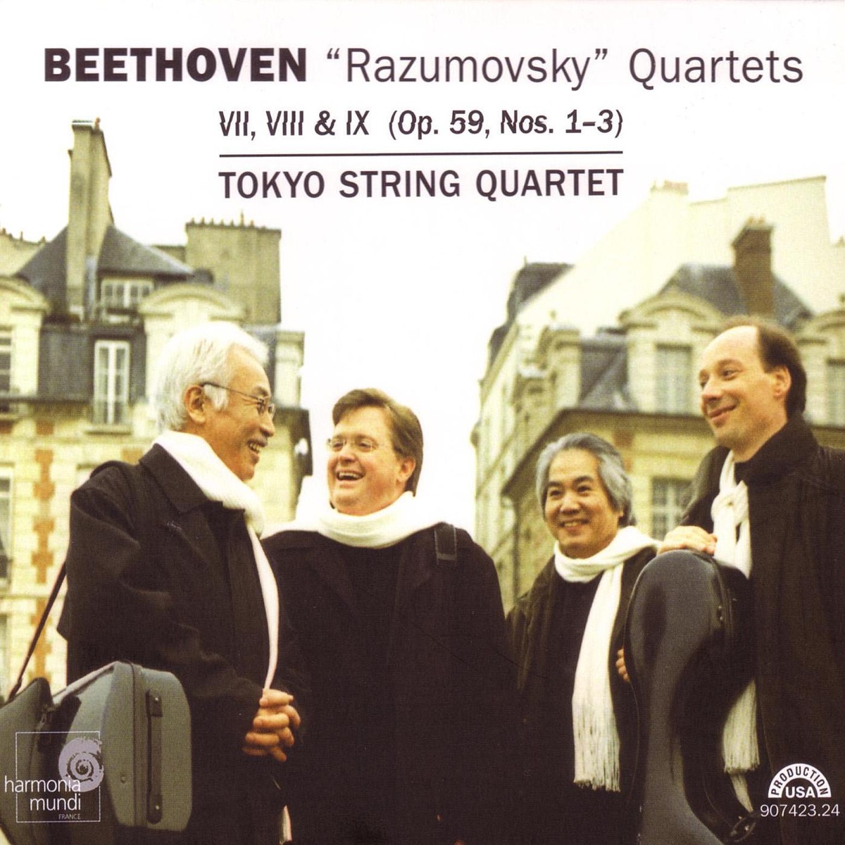 Beethoven: "Razumovsky" Quartets (Op.59, Nos.1-3) by Tokyo String Quartet album cover