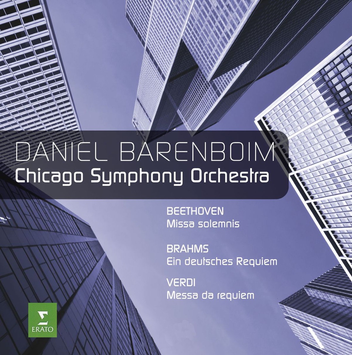 Barenboim & Chicago Symphony Orchestra - The Erato-Teldec Recordings, Vol. 3 by Alessandra Marc, Chicago Symphony Chorus, Chicago Symphony Orchestra, Daniel Barenboim, Ferruccio Furlanetto, Janet Williams, John Aler, Plácido Domingo, Robert Holl, Thomas Hampson, Tina Kiberg & Waltraud Meier album cover