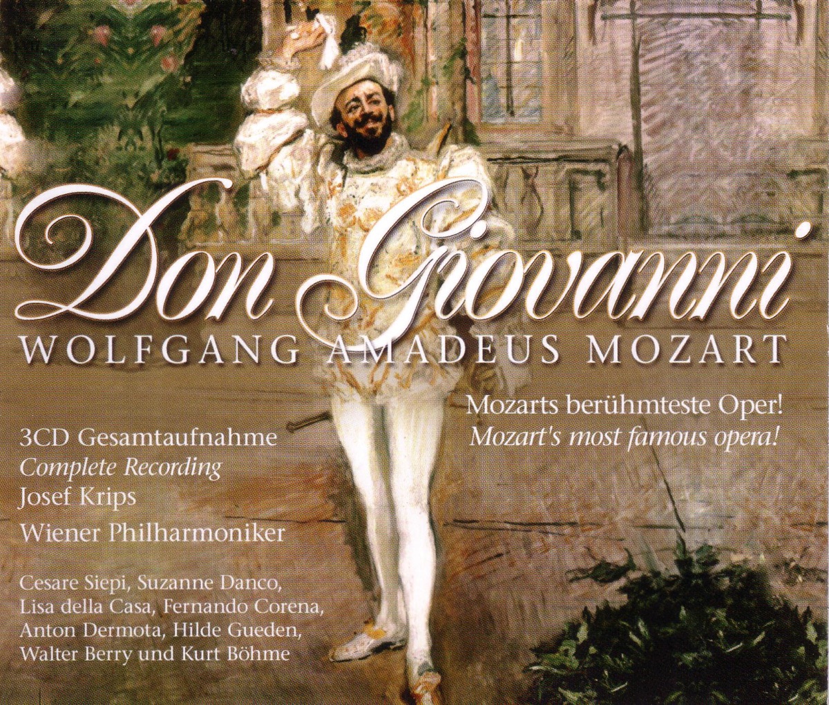 Mozart: Don Giovanni, K. 527 (Dramma Giocoso in 2 Acts / Oper in 2 Akten, rec. in 1955) by Vienna Philharmonic, Chorus of the Vienna State Opera, Cesare Siepi, Suzanne Danco, Fernando Corena, Anton Dermota, Hilde Gueden, Walter Berry, Lisa Della Casa & Kurt Böhme album cover