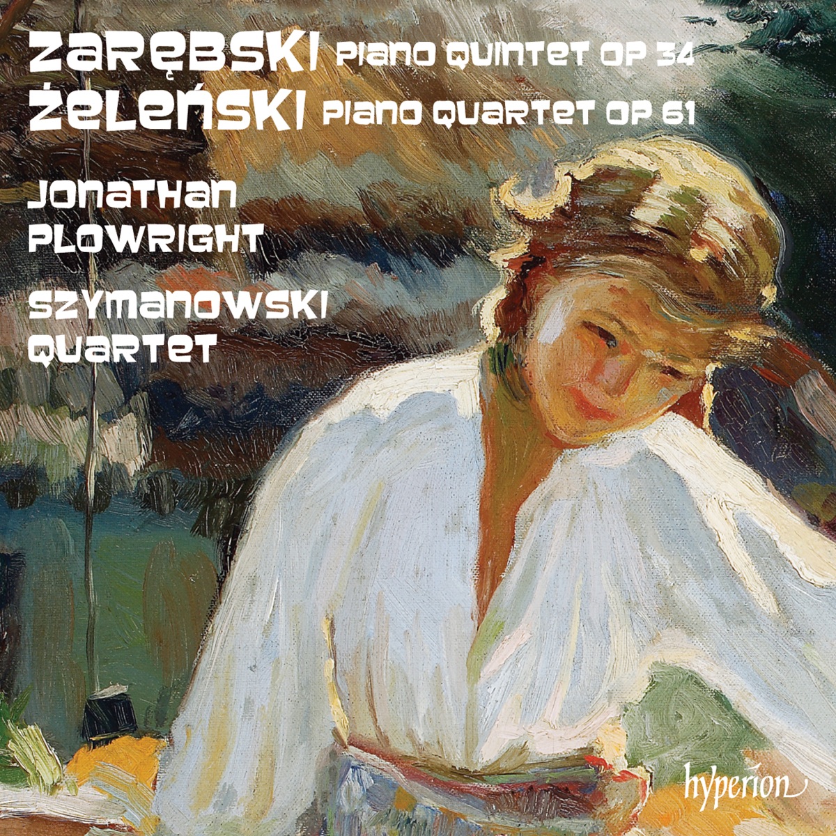 Zarębski: Piano Quintet - Żeleński: Piano Quartet by Jonathan Plowright & Szymanowski Quartet album cover