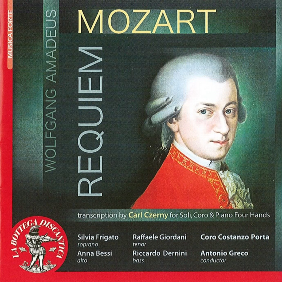 Mozart: Requiem (Transcription by carl czerny for solo, coro & four hands piano) by Silvia Frigato, Anna Bessi, Raffaele Giordani & Riccardo Dernini album cover