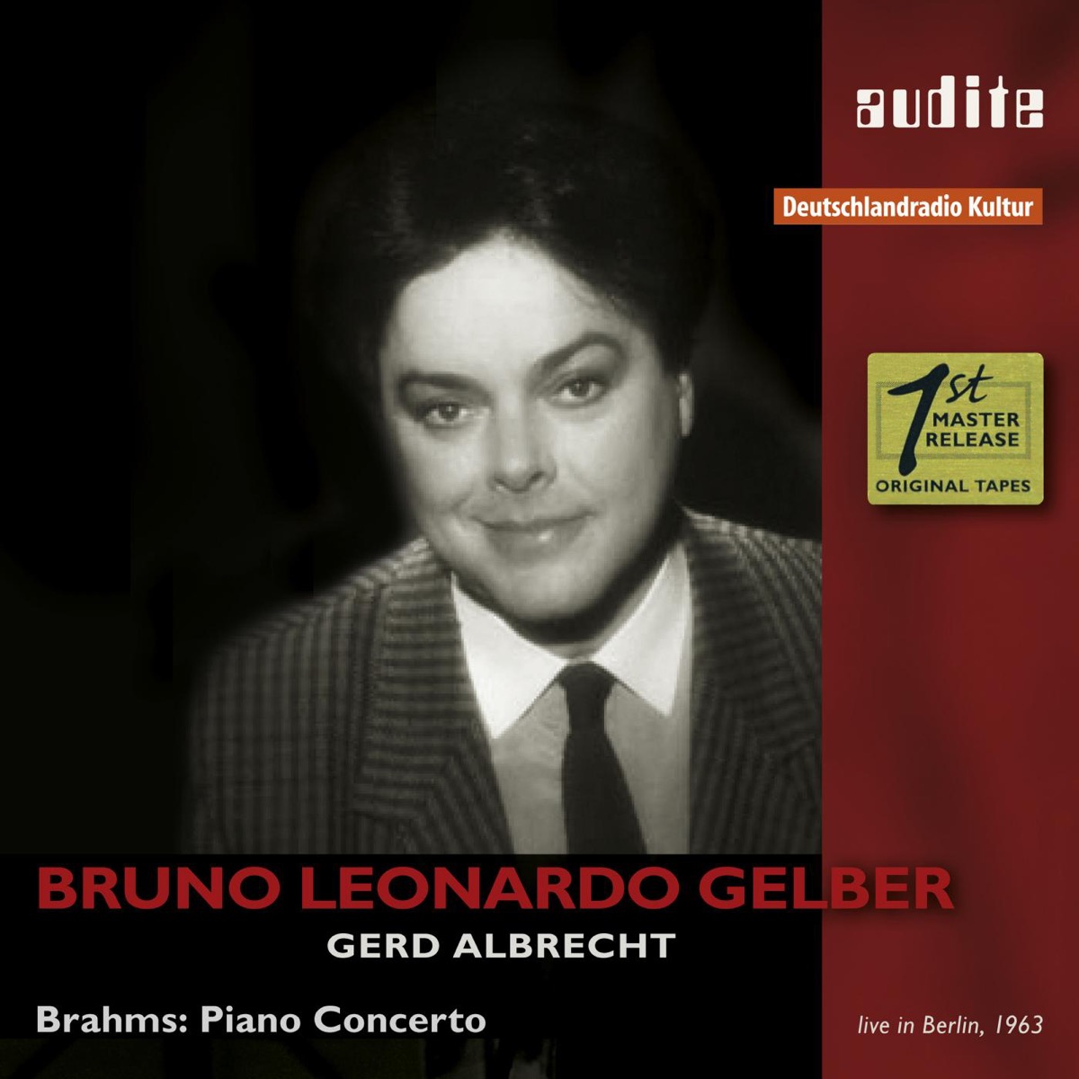 Johannes Brahms: Piano Concerto No. 1 in D Minor, Op. 15 (Live) by Bruno-Leonardo Gelber, Rundfunk-Sinfonieorchester Berlin & Gerd Albrecht album cover