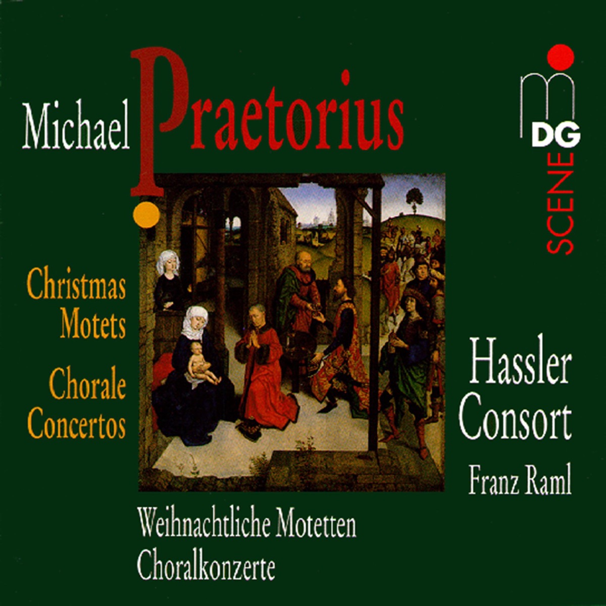 Praetorius: Weihnachtliche Motetten by Hassler-Consort & Franz Raml album cover