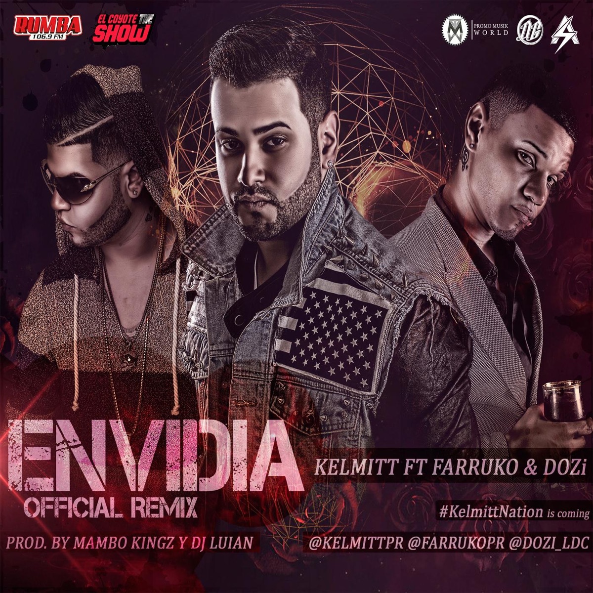 Envidia (Remix) [feat. D.Ozi & Farruko] - Single by Kelmitt album cover