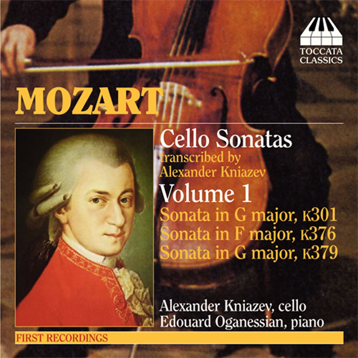 Mozart: Violin Sonatas Nos. 18, 24,  and 27 (Arr. for Cello) by Alexander Kniazev & Edouard Oganessian album cover