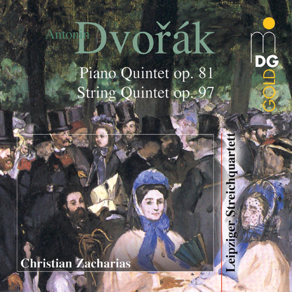 Dvořák: Piano Quintet, Op. 81 & String Quintet, Op. 97 by Christian Zacharias, Hartmut Rohde & Leipziger Streichquartett album cover