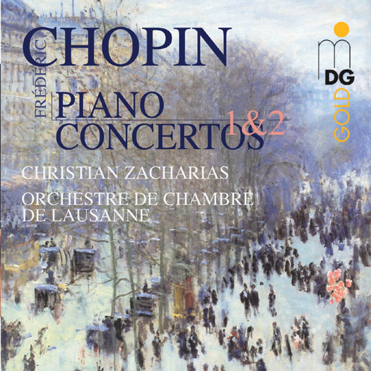 Chopin: Piano Concertos Nos. 1 & 2 by Christian Zacharias & Orchestre de Chambre de Lausanne album cover