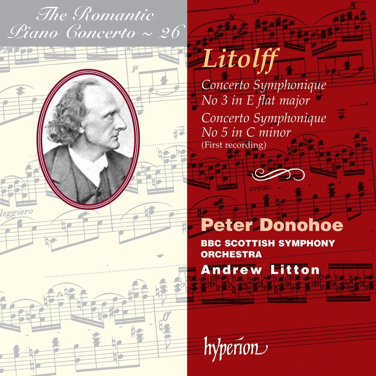 Litolff: Concertos Symphoniques Nos. 3 & 5 by Peter Donohoe, BBC Scottish Symphony Orchestra & Andrew Litton album cover