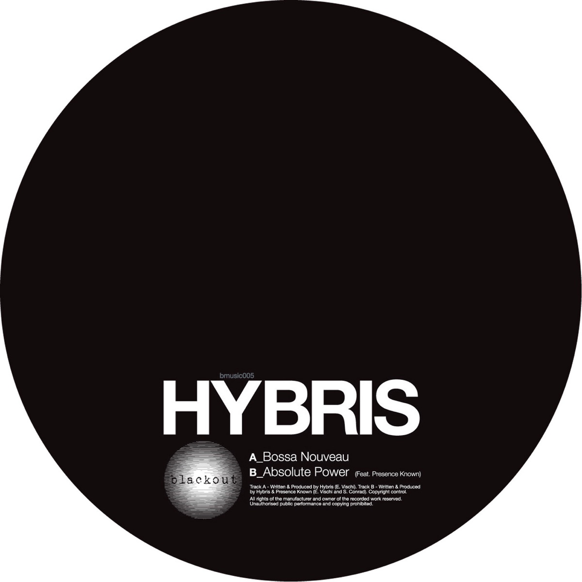 Bossa Nouveau / Absolute Power - Single by Hybris & Presence Known album cover