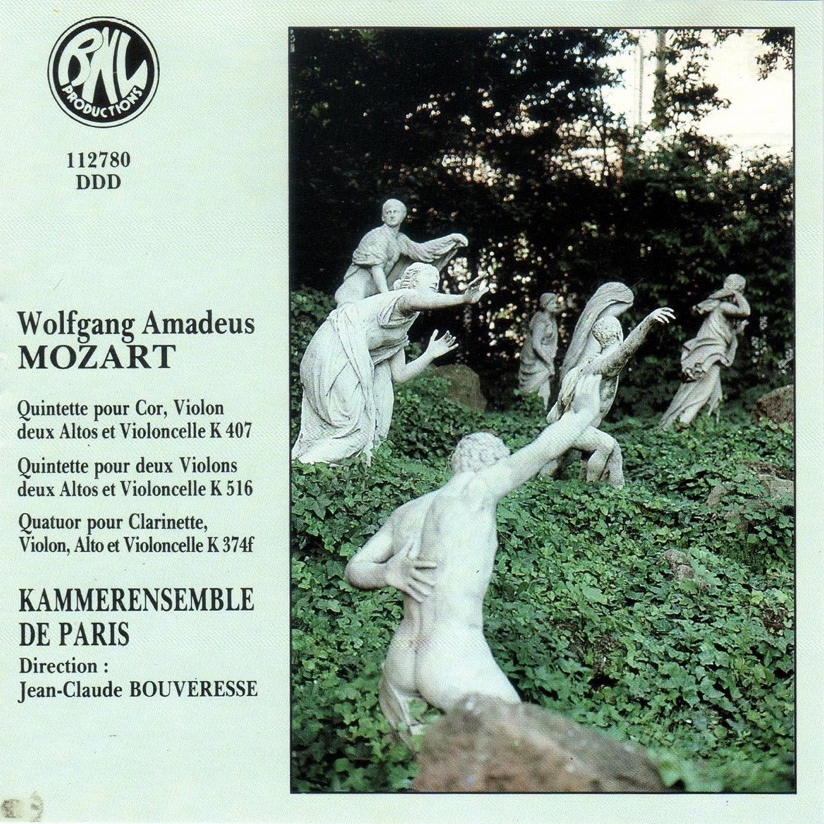 Mozart: Quintettes, quatuor pour vents et cordes by Kammerensemble de Paris & Jean-Claude Bouveresse album cover