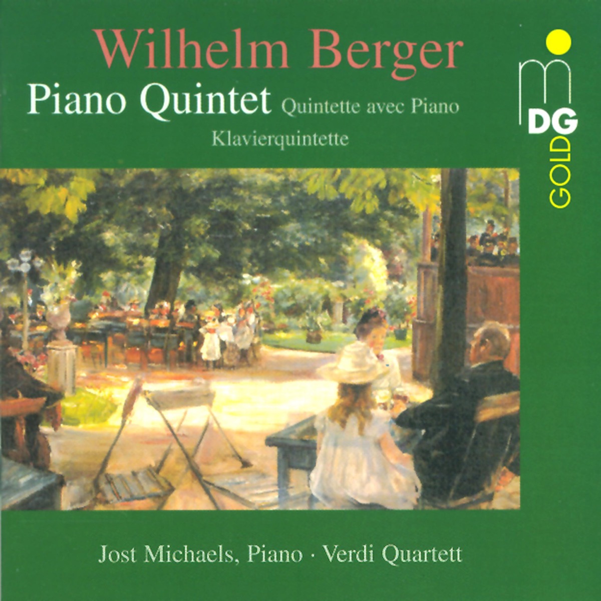 Berger: Piano Quintet by Jost Michaels & Verdi Quartett album cover