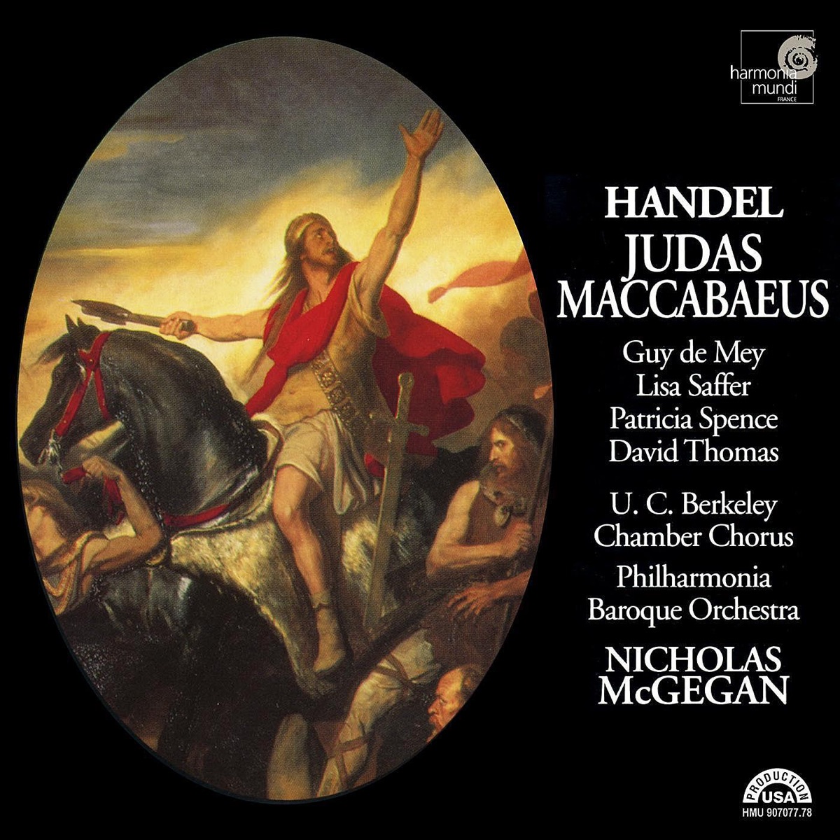 Handel: Judas Maccabaeus, HWV 63 by Philharmonia Baroque Orchestra, Nicholas McGegan, Guy De Mey & U.C. Berkeley Chamber Chorus album cover