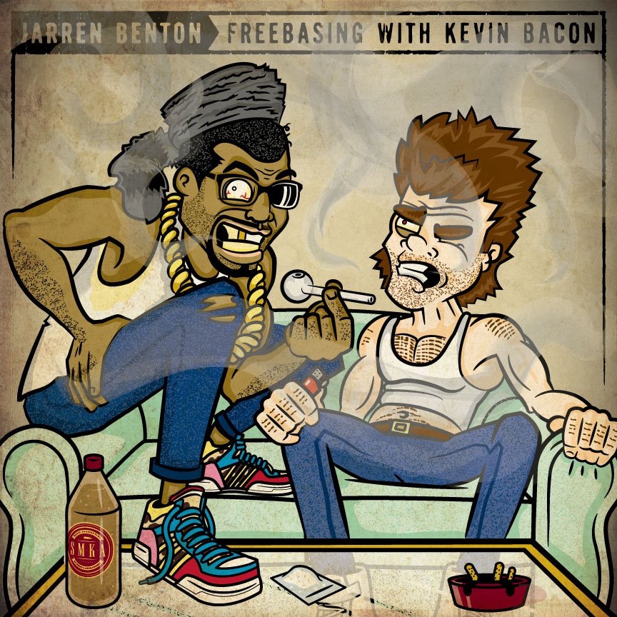 Freebasing With Kevin Bacon by Jarren Benton album cover
