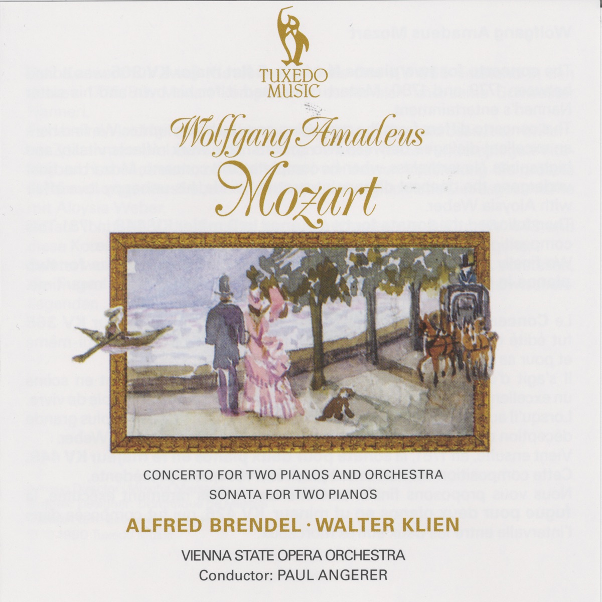 Mozart: Concerto for Two Pianos and Orchestra, K. 365 & Sonata for Two Pianos, K.  448 by Alfred Brendel, Walter Klien, Orchestra of the Vienna State Opera & Paul Angerer album cover