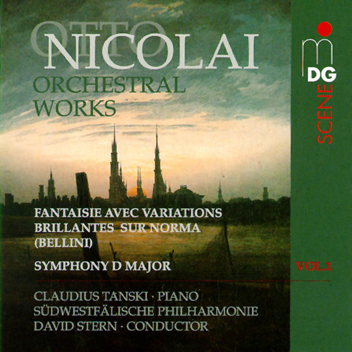 Nicolai: Orchestral Works, Vol. 1 by Claudius Tanski, David Stern & Suedwestfaelische Philharmonie album cover