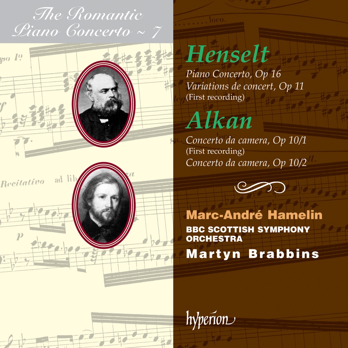 Alkan & Henselt: Piano Concertos by Marc-André Hamelin, BBC Scottish Symphony Orchestra & Martyn Brabbins album cover