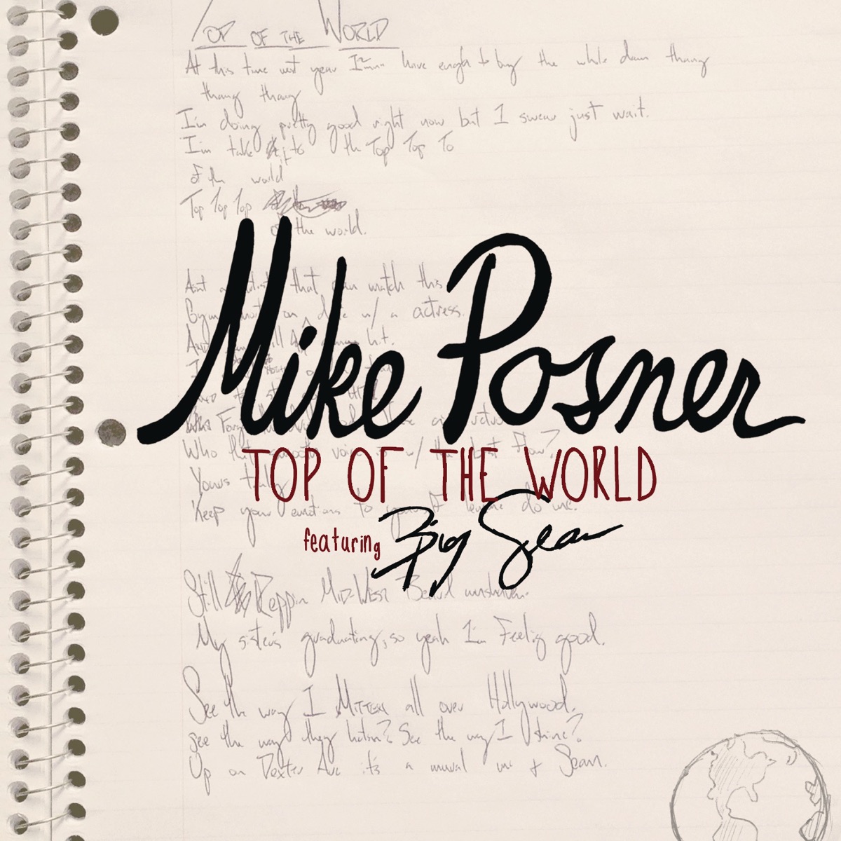 Top of the World (feat. Big Sean) - Single by Mike Posner album cover