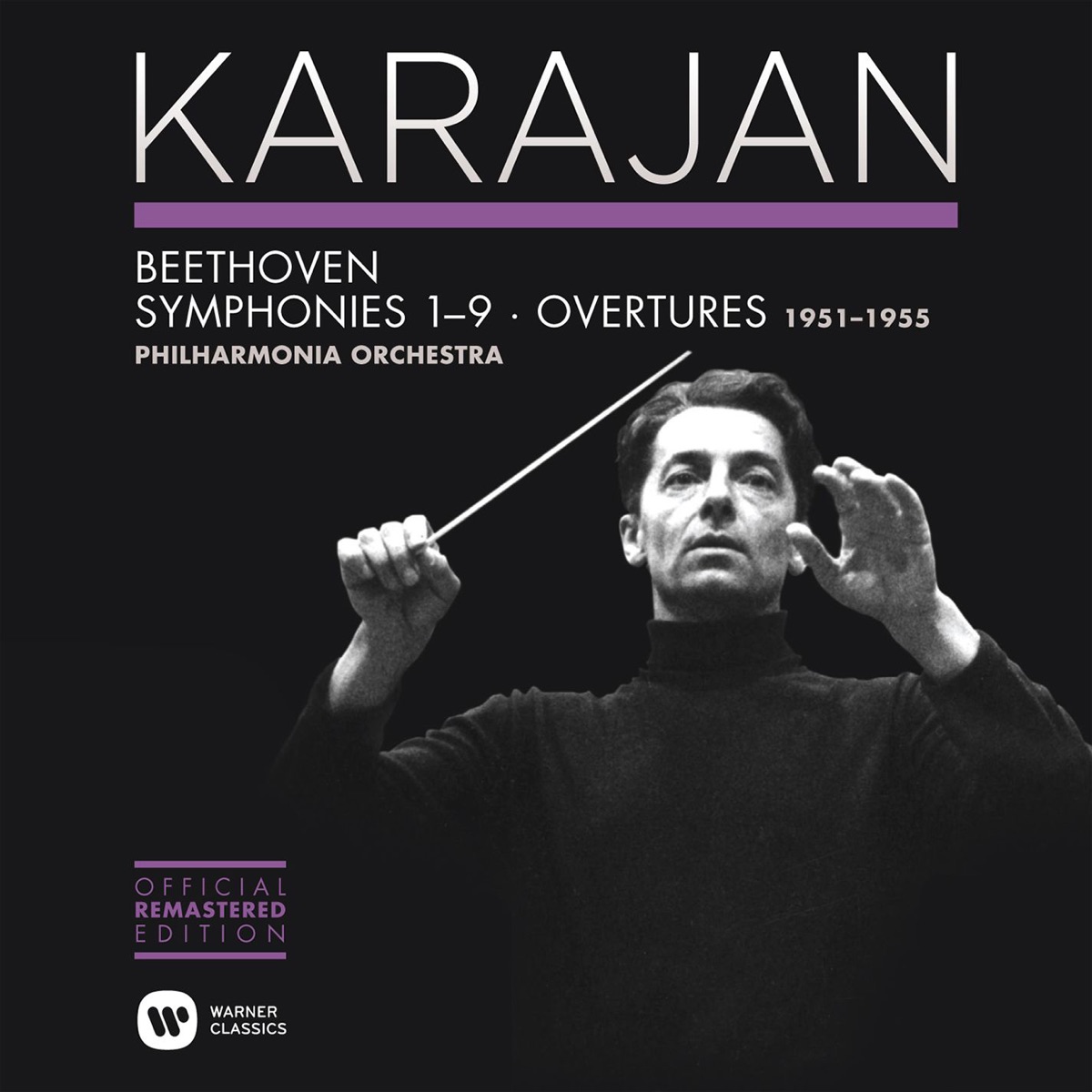 Beethoven: Symphonies Nos. 1-9 & Overtures by Herbert von Karajan & Philharmonia Orchestra album cover