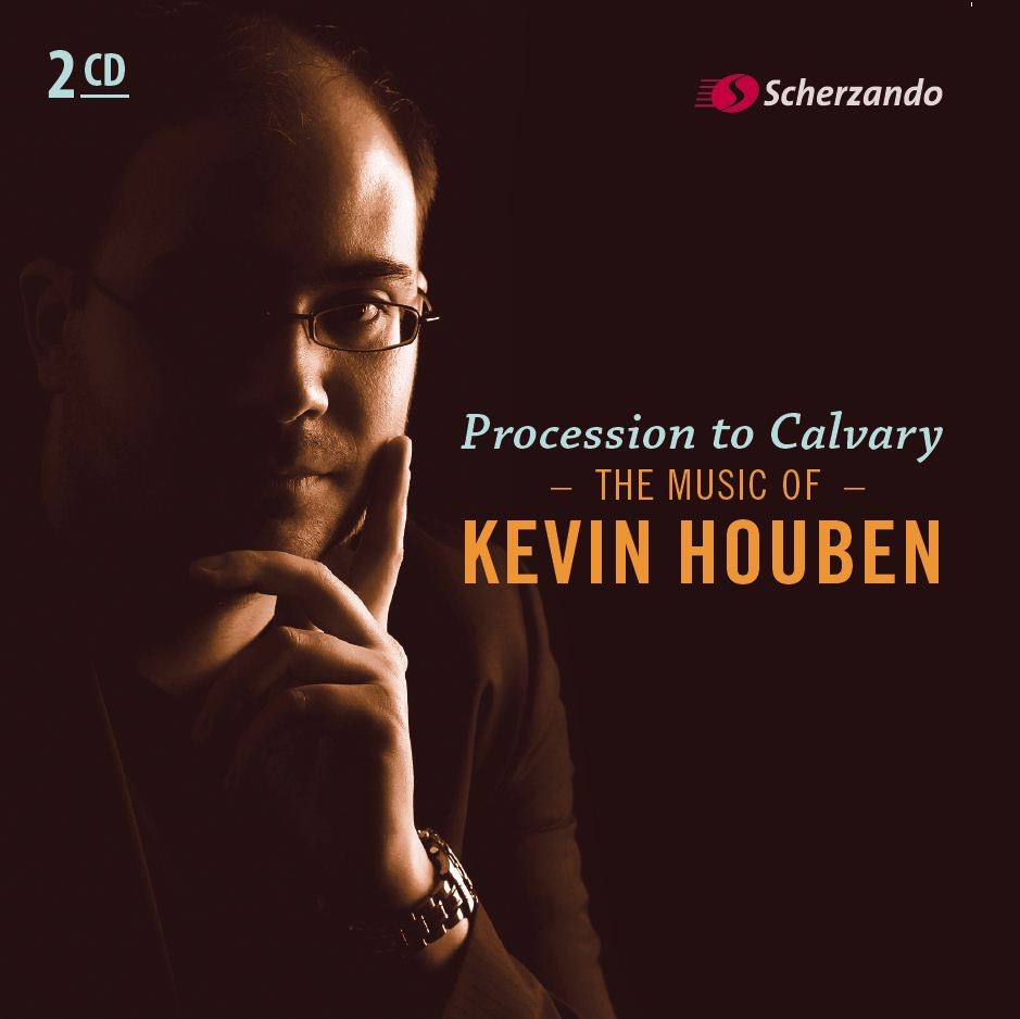 Procession to Calvary - the Music of Kevin Houben by Kevin Houben, The Symphonic Band of the Lemmens Conservatory, The Royal Norwegian Navy Band, Trond Korsgard, Rundfunk-Blasorchester Leizig, Jan Cober, The Royal Netherlands Army Band 'Johan Willem Friso', Arnold Span, Nagoya University of Arts Wind Orchestra, Jan Van der Roost, Marine Band of the Royal Netherlands Navy, Harmen Cnossen, Black Dyke Band, Nicholas J. Childs, Brass Band De Bazuin Oenkerk, Klaas van der Woude, Koninklijke Fanfare de Kempenbloei Achel, Ivan Meylemans, Fanfare Band of the Royal Netherlands Army Mounted Regiments & Tijmen Botma album cover