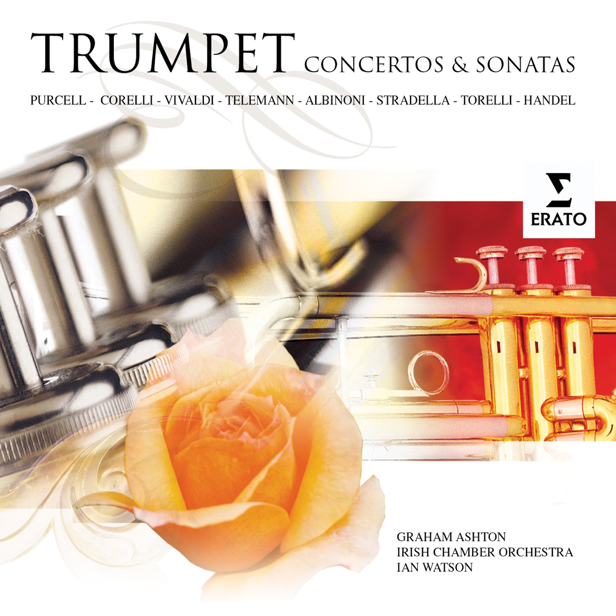 Baroque Concertos & Sonatas for Trumpet by Graham Ashton, Ian Watson & Irish Chamber Orchestra album cover