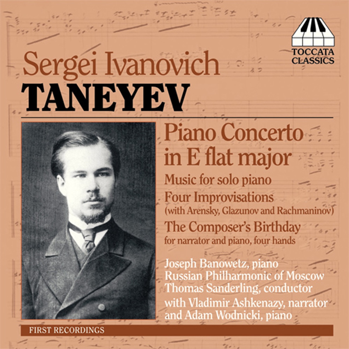Taneyev: Piano Music by Joseph Banowetz, Thomas Sanderling, Russian Philharmonic Orchestra, Vladimir Ashkenazy & Adam Wodnicki album cover