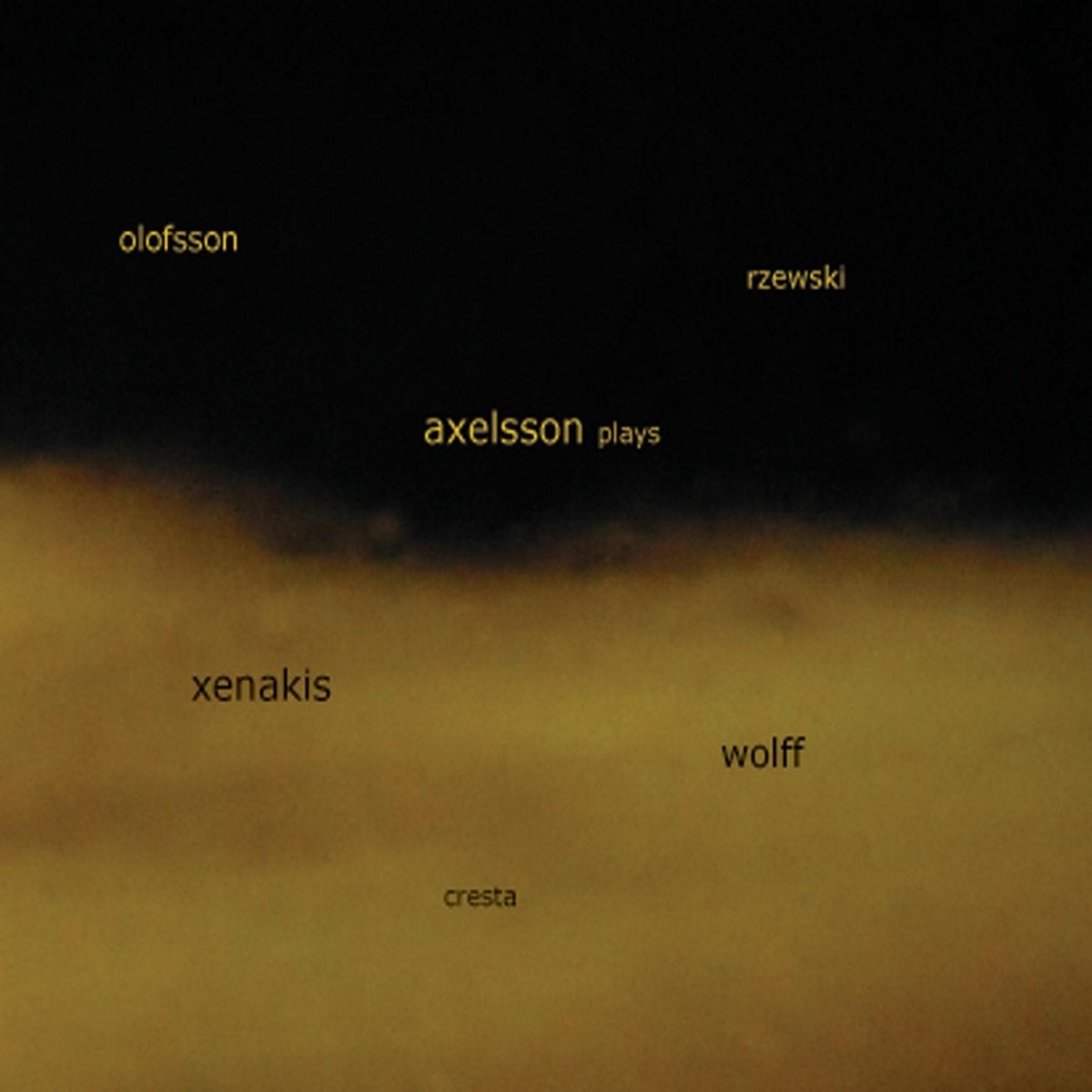 Axelsson Plays Xenakis, Wolff, Olofsson, Rzewski, Cresta by Jonny Axelsson album cover