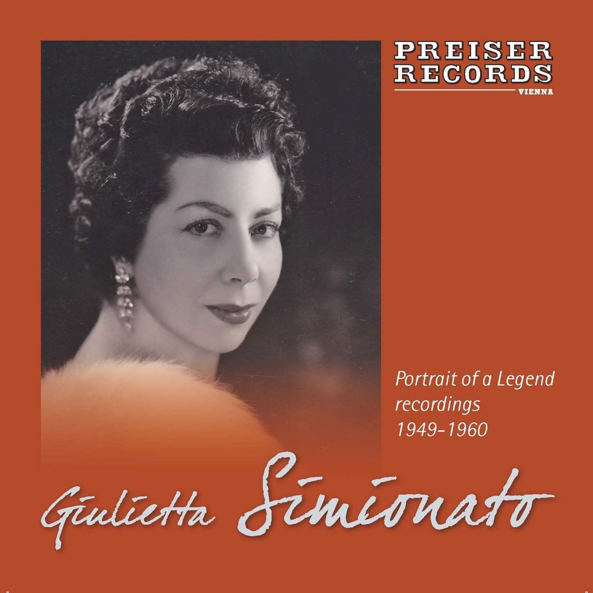 Giulietta Simionato - Portrait of a Legend by Giulietta Simionato, Argeo Quadri, Mario Rossi, Fernando Previtali, Arturo Basile, Carlo Maria Giulini, Alberto Erede, Sir Georg Solti, Luciano Bettarini, Herbert von Karajan, Vienna Philharmonic, Franco Ghione, Nino Sanzogno, Ettore Bastianini, Milan Symphony Orchestra, Orchestra Sinfonica di Torino della RAI, Orchestra Sinfonica RAI Milano, Teatro Alla Scala Orchestra, Orchestra of the Maggio Musicale Fiorentino, Orchestra dell'Accademia Nazionale di Santa Cecilia & Coro di Torino della RAI album cover