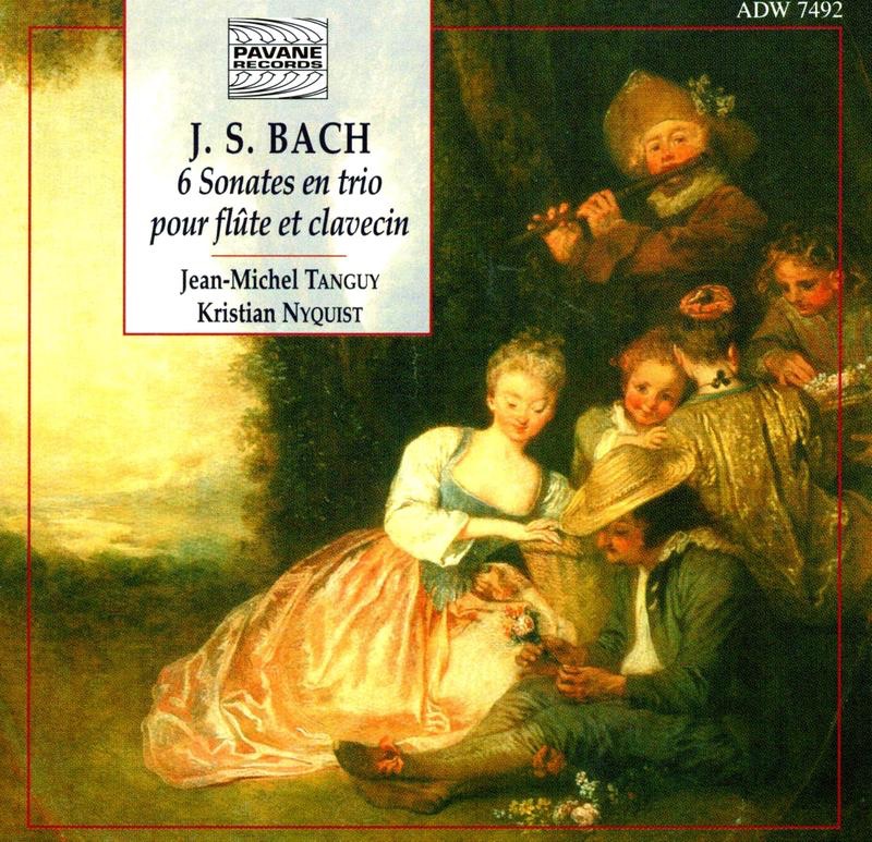 Bach: The 6 Trio Sonatas for Flute and Harpsichord by Jean-Michel Tanguy & Kristian Nyquist album cover