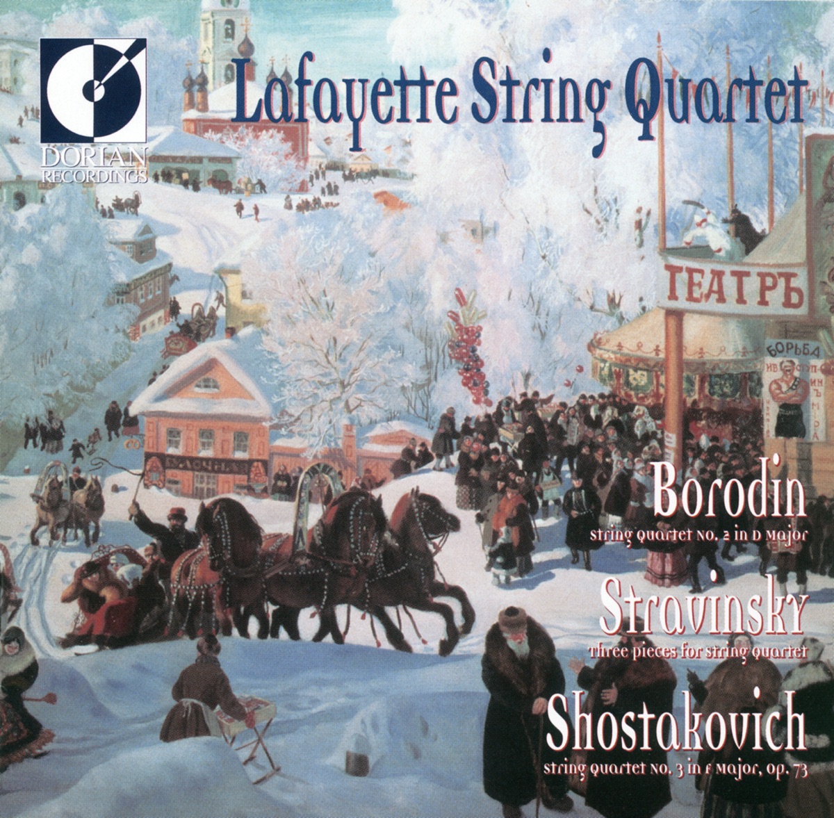 Borodin, A.P.: String Quartet No. 2 - Stravinsky, I.: 3 Pieces for String Quartet - Shostakovich, D.: String Quartet No. 3 by Lafayette String Quartet album cover