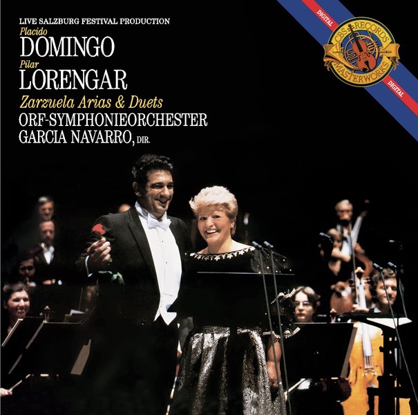 Plácido Domingo & Pilar Lorengar: Zarzuela Arias & Duets by Plácido Domingo, Pilar Lorengar, ORF-Symphonieorchester & Garcia Navarro album cover