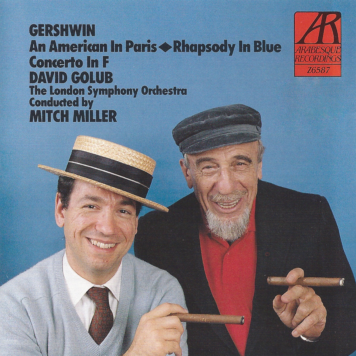 Gershwin: An American in Paris, Rhapsody in Blue, Concerto in F by Mitch Miller, David Golub & London Symphony Orchestra album cover