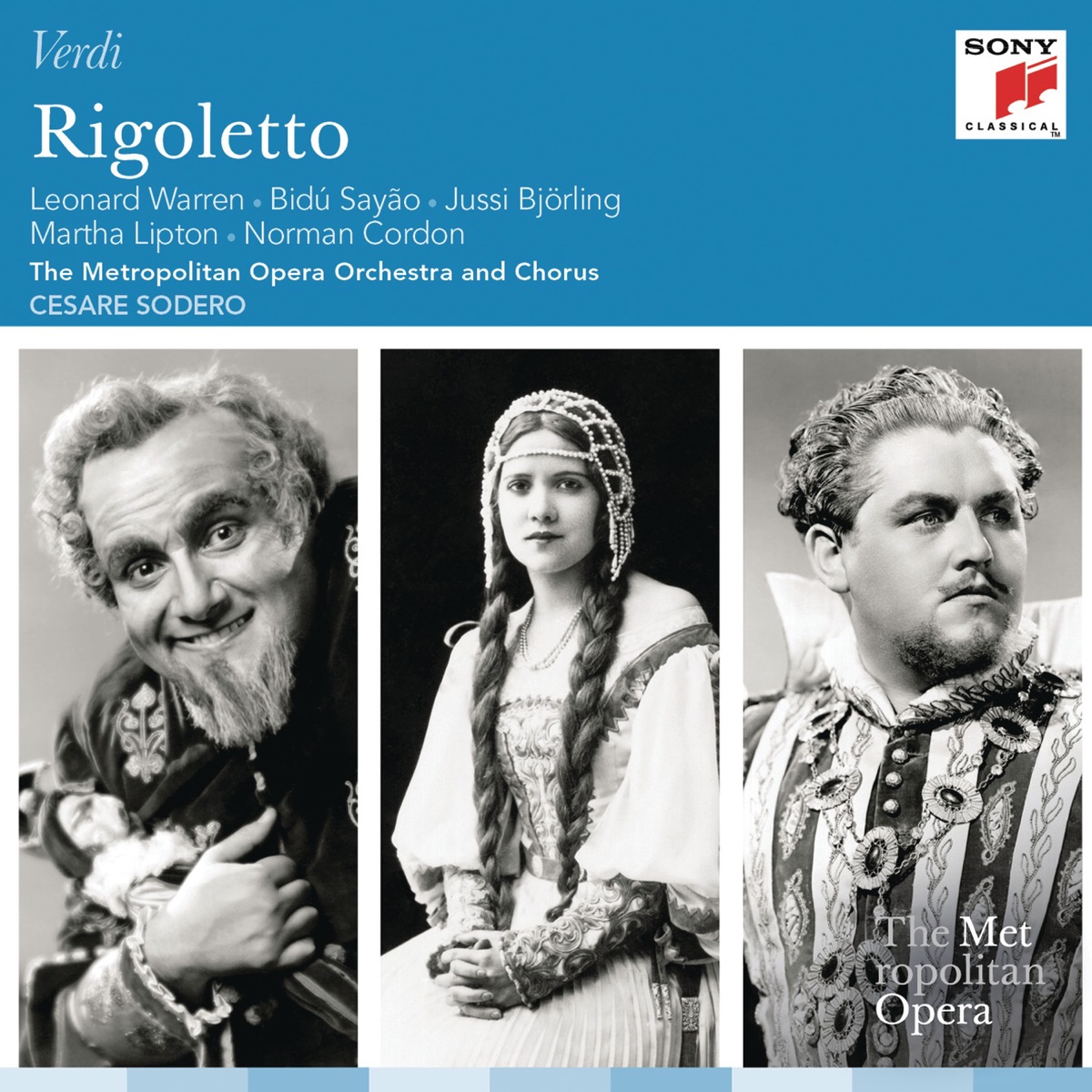 Verdi: Rigoletto by Bidú Sayão, Leonard Warren, The Metropolitan Opera Orchestra & Cesare Sodero album cover