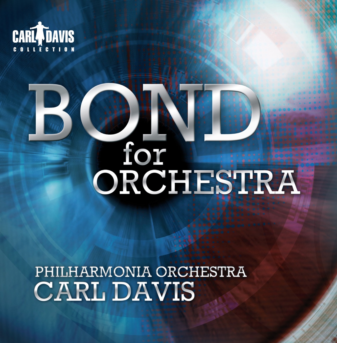 BOND for Orchestra by Carl Davis, Dave Holmes, Adam Goldsmith, Philharmonia Orchestra, Andy Vinter, Ian Thomas, Andy Pask, Guy Barker, Steve Socci & Pavel Sporcl album cover