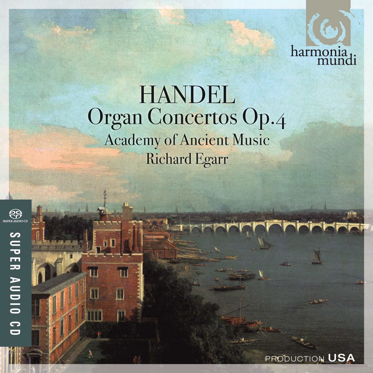 Handel: Organ Concertos, Op. 4 by Richard Egarr & Academy of Ancient Music album cover