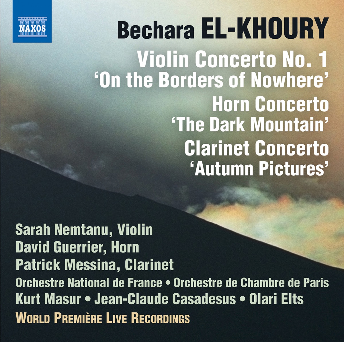 El-Khoury: Concerti for Violin, Horn & Clarinet (Live) by Sarah Nemtanu, David Guerrier & Patrick Messina album cover