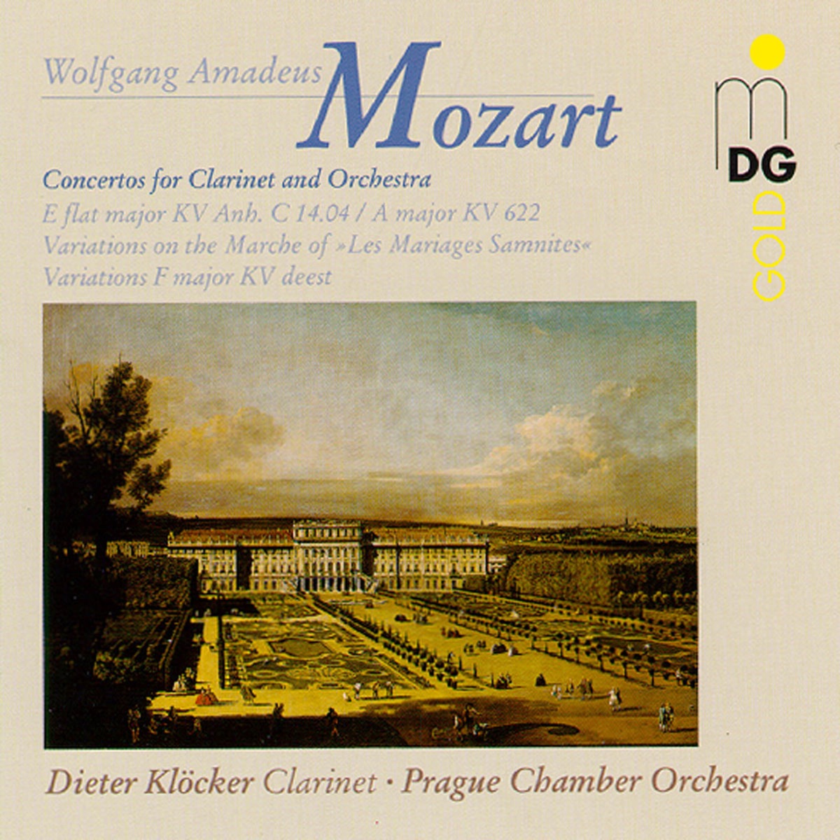 Mozart: Clarinet Concertos K. 14.04 & KV 622, Variations by Dieter Kloecker & Prager Kammerorchester album cover