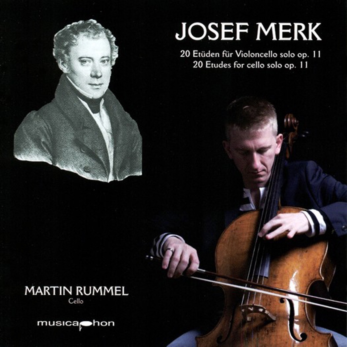 Merk: 20 Etudes for Cello Solo, Op. 11 by Martin Rummel album cover
