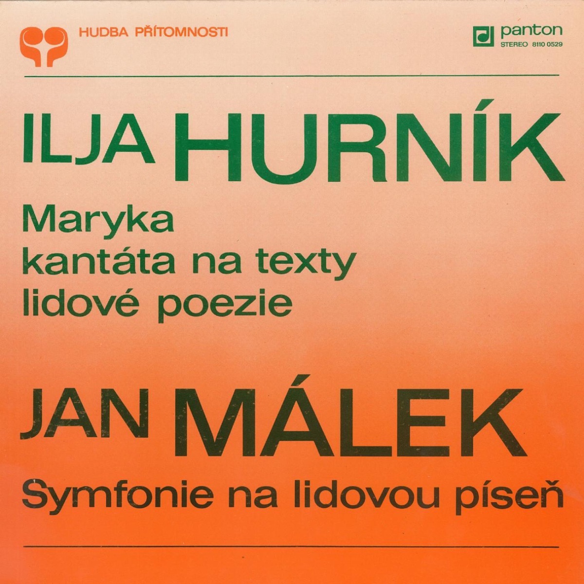 Hurník, Málek: Maryka, Sinfonia su una cantilena by Prague Symphony Orchestra, Jaromír Nohejl, Milan Malý & Petr Vronský album cover