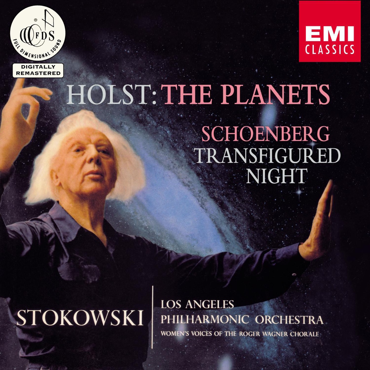 Holst: The Planets - Schoenberg: Transfigured Night by Leopald Stokowski, Los Angeles Philharmonic, Symphony Orchestra & Women's Voices Of The Roger Wagner Chorale album cover
