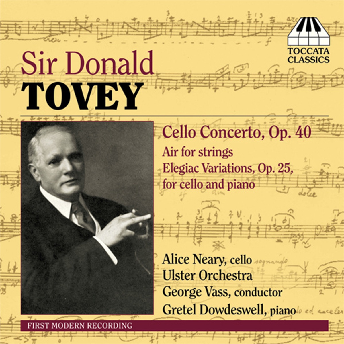 Tovey: Cello Concerto, Air & Elegiac Variations by Alice Neary, Ulster Orchestra, George Vass & Gretel Dowdeswell album cover