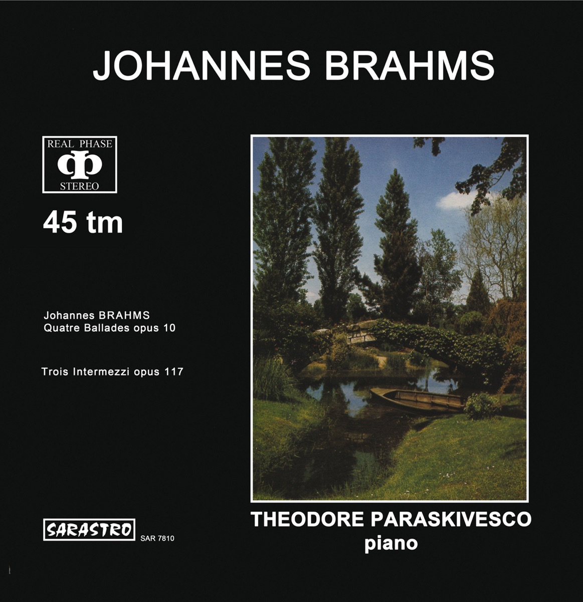 Brahms: Quatre Ballades, Op. 10 & Trios Intermezzi, Op. 117 by Théodore Paraskivesco album cover