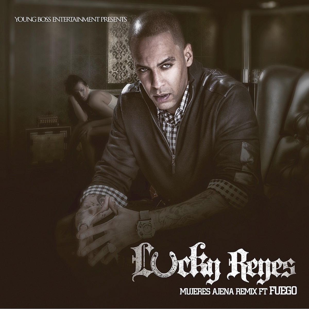 Mujeres Ajena (feat. Fuego) [Remix] - Single by Lucky Reyes album cover