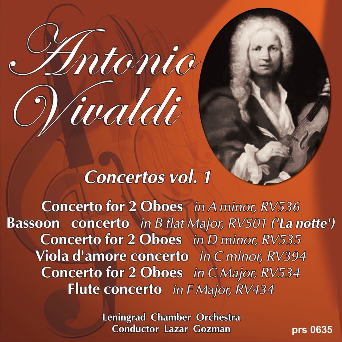 Vivaldi: Concerto for 2 Oboes in A Minor, RV536 - Single by Leningrad Chamber Orchestra & Lazar Gosman album cover