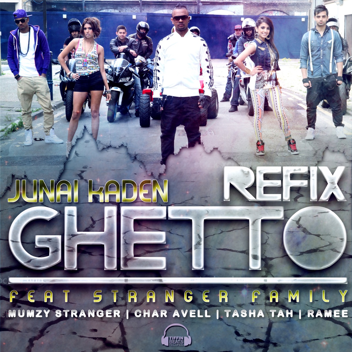 Ghetto Refix (feat. Mumzy Stranger, Tasha Tah, Char Avell & Ramee) - Single by Junai Kaden album cover