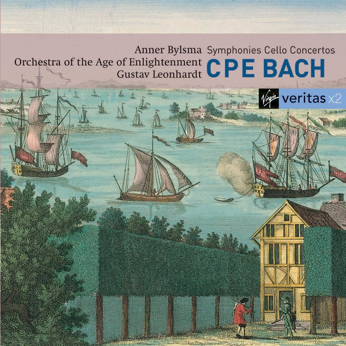 Bach, CPE: Symphonies & Cello Concertos by Anner Bylsma, Gustav Leonhardt & Orchestra of the Age of Enlightenment album cover