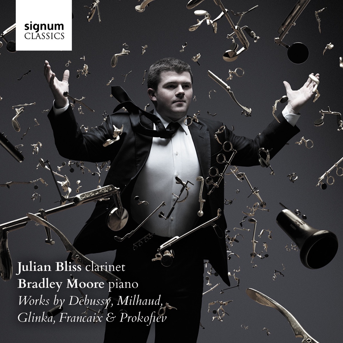 Julian Bliss & Bradley Moore: Works by Debussy, Glinka, Milhaud, Françaix & Prokofiev by Julian Bliss & Bradley Moore album cover