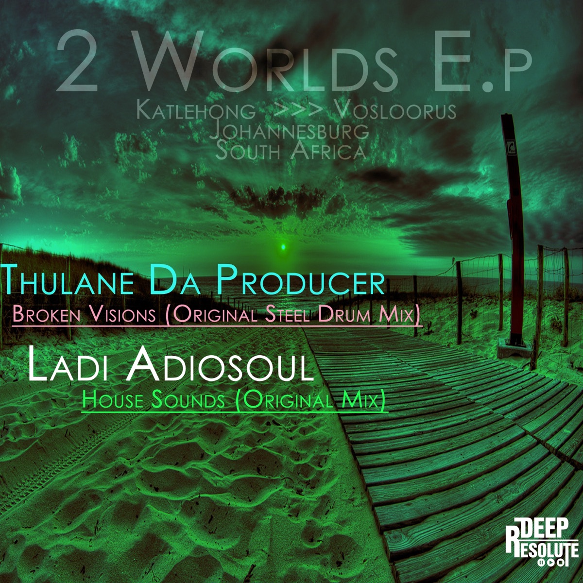 2 Worlds - Single by Thulane Da Producer & Ladi Adiosoul album cover