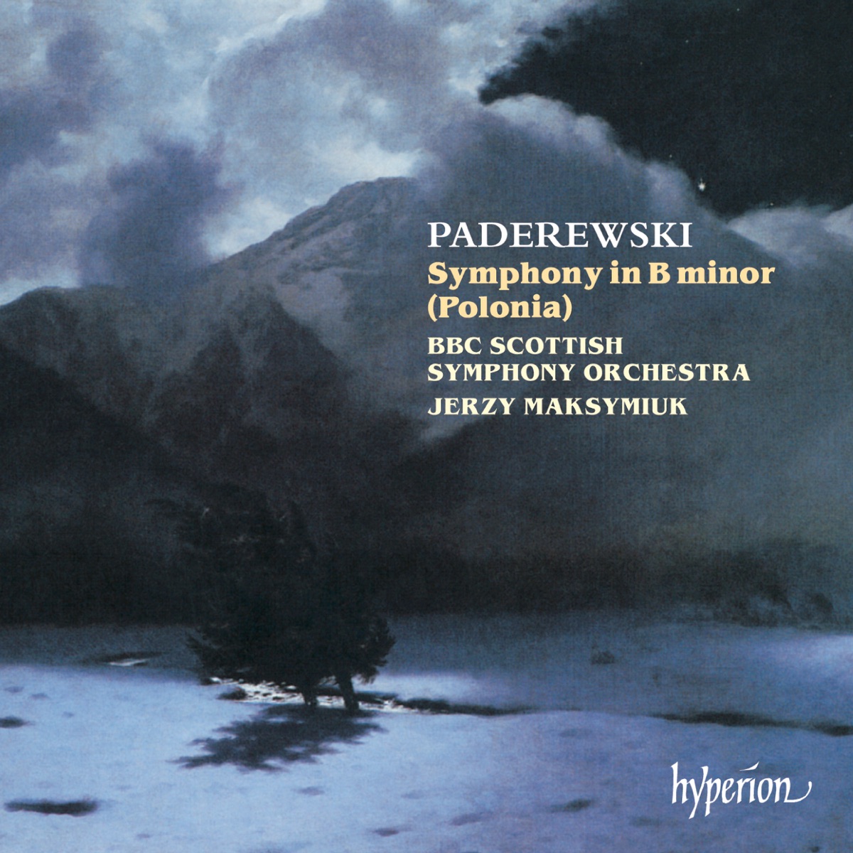 Paderewski: Symphony in B Minor, "Polonia" by BBC Scottish Symphony Orchestra & Jerzy Maksymiuk album cover