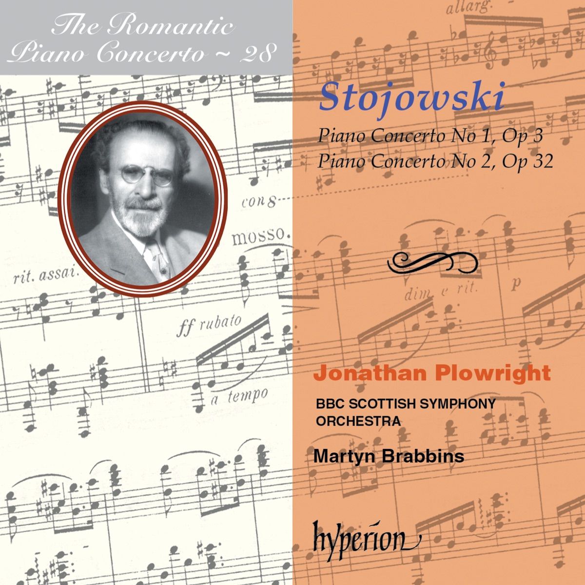 Stojowski: Piano Concertos by Jonathan Plowright, BBC Scottish Symphony Orchestra & Martyn Brabbins album cover
