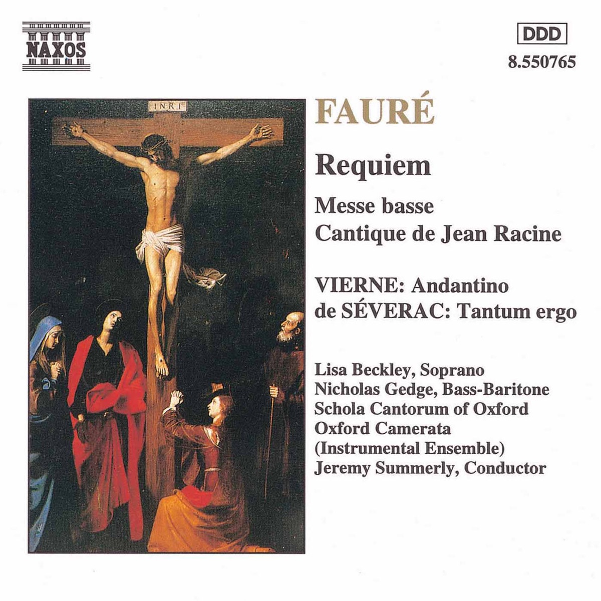 Fauré: Requiem & Messe basse by Oxford Schola Cantorum, Jeremy Summerly, Oxford Camerata, Lisa Beckley, Colm Carey & Nicholas Gedge album cover